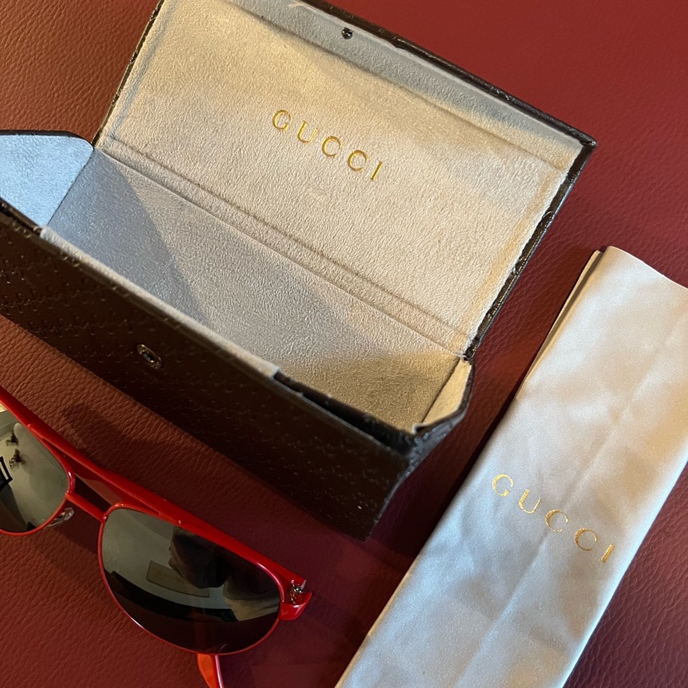 Gucci aviator sunglasses red - Picture 4 of 5